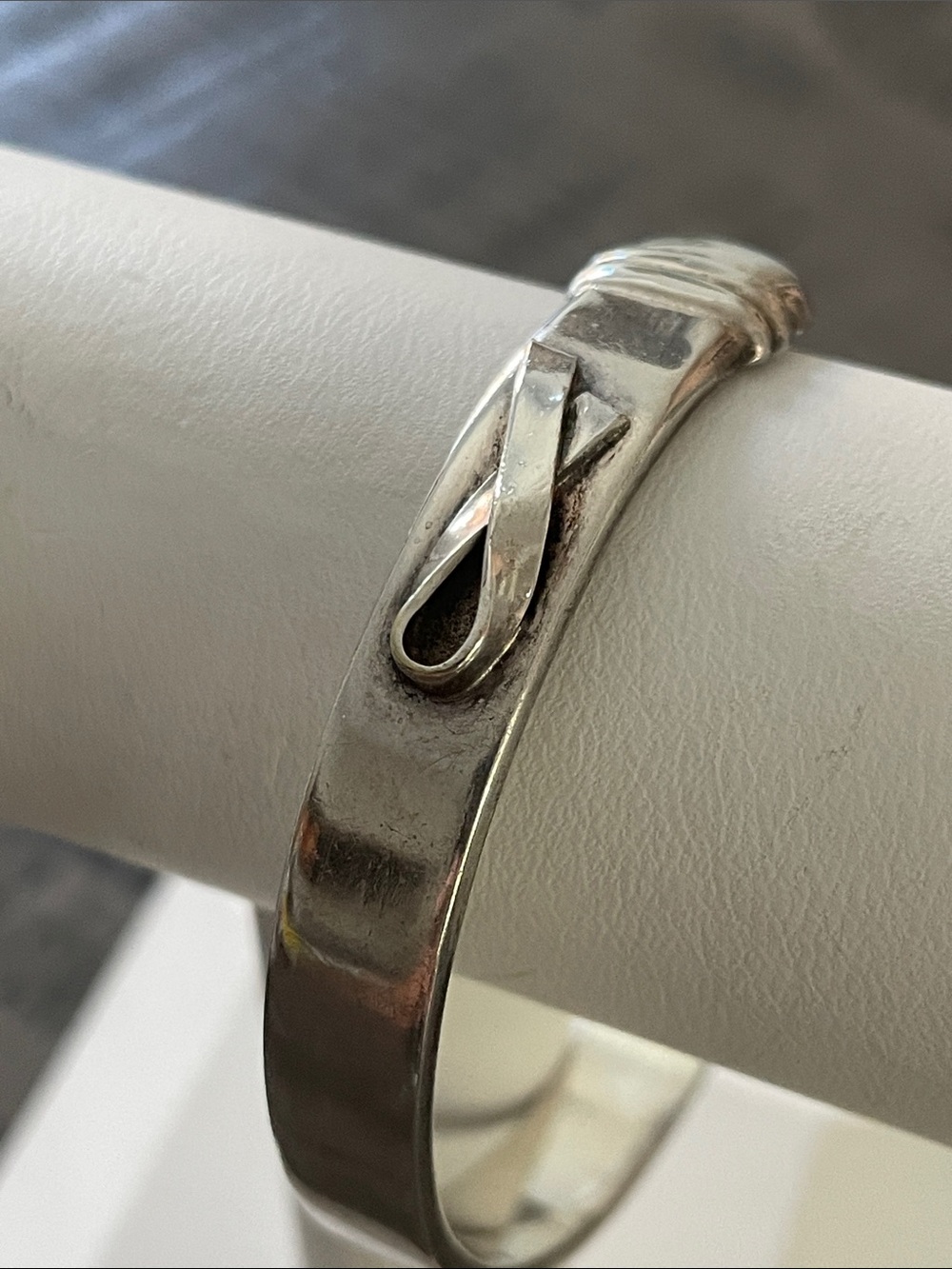 Sterling “Until There’s a Cure “ breast cancer awareness cuff from 1990’s